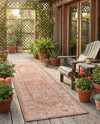 Patio Heritage Collection Area Rug -  Augusta (Rust Red) Runner Rust Red  lifestyle 69