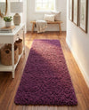 Plush Oasis Collection Area Rug - Serenity (Eggplant Purple) Runner Eggplant Purple  lifestyle 33