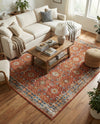 Patio Heritage Collection Area Rug -  Eden Rectangle Antique Red  lifestyle 14