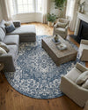 Urban Oasis Rugs Collection Area Rug -  Penthouse (Blue) Round Blue  lifestyle 52