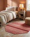 Jewel Oasis Collection Area Rug - Sapphire (Rusty Pink Rose) Octagon Rusty Pink Rose  lifestyle 58