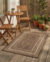 Terrace Fringe Collection Area Rug - Veranda (Brown) Rectangle Brown  lifestyle 28