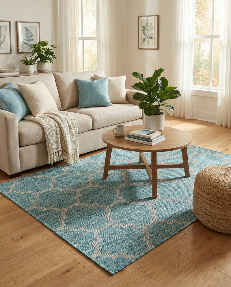 Savannah Pergola Collection Area Rug - Arbor (Aquamarine) Rectangle Aquamarine  lifestyle 11
