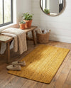 Woven Seaside Jute Collection Area Rug - Savannah (Yellow) Rectangle Yellow  lifestyle 9