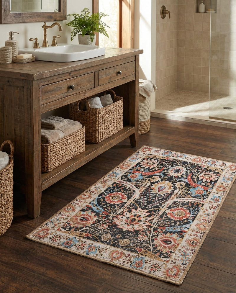 Heritage Elegance Collection Area Rug -  Topkapi Rectangle Black  lifestyle 37