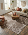 Desert Nomad Terrace Collection Area Rug - Sahara (Brown) Square Brown  lifestyle 64