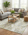 Seaside Blooms Collection Area Rug -  Serene Rectangle Green  lifestyle 28