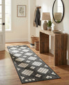 Urban Terrace Collection Area Rug -  Williamsburg Runner Black and White  lifestyle 71