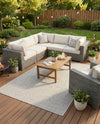 Urban Oasis Rugs Collection Area Rug -  Rooftop (Light Gray) Rectangle Light Gray  lifestyle 13