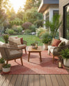 Urban Terrace Collection Area Rug -  Chelsea (Rust Red) Rectangle Rust Red  lifestyle 16