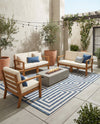 Urban Terrace Collection Area Rug -  Flatiron Rectangle Blue  lifestyle 8