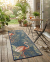 Coastal Terrace Collection Area Rug - Seabreeze Runner Navy Blue  lifestyle 49