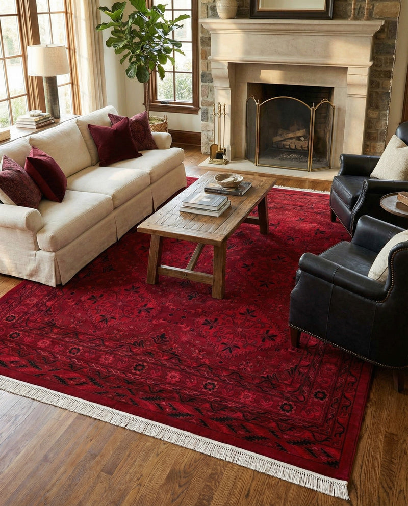 Samarkand Elegance Collection Area Rug -  Samanid Rectangle Red  lifestyle 6