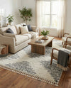 Tranquil Tides Shag Collection Area Rug -  Azure Rectangle White  lifestyle 16