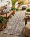 Desert Nomad Terrace Collection Area Rug - Sahara (Brown) Runner Brown  lifestyle 33