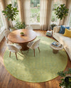 Urban Oasis Rugs Collection Area Rug -  Rooftop (Yellow and Aqua) Round Yellow and Aqua  lifestyle 25
