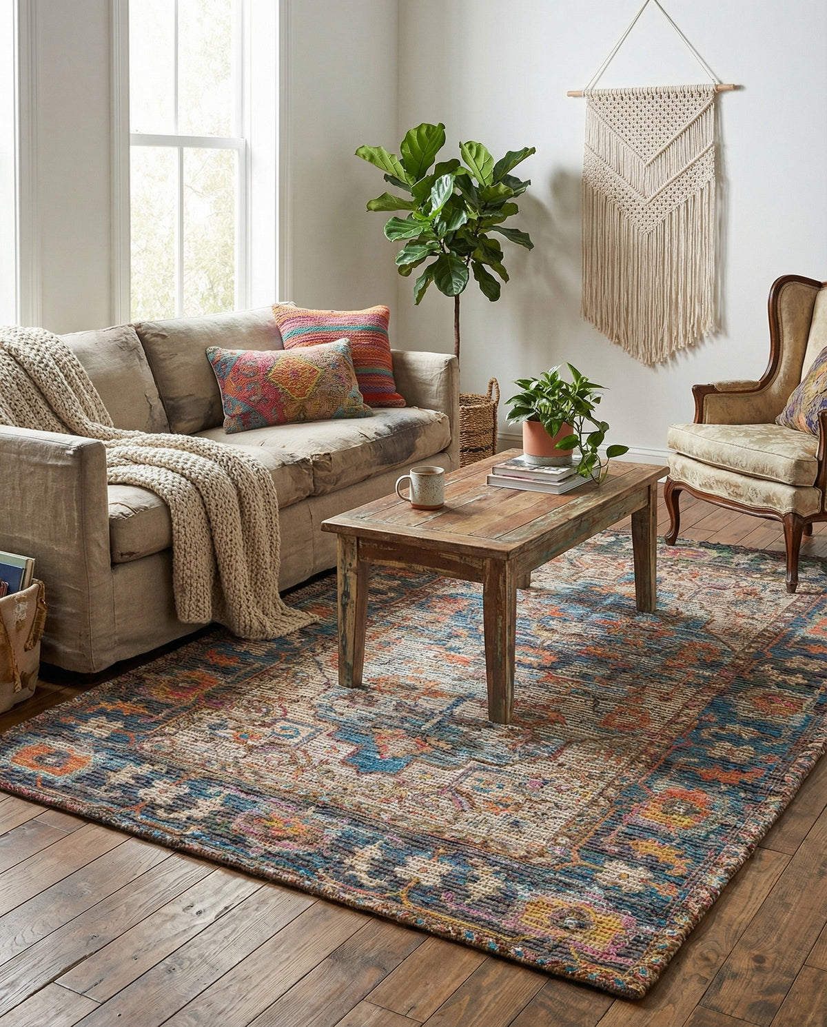 Savannah Threads Collection Area Rug -  Atacama Rectangle Multi  lifestyle 4