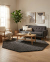 Plush Oasis Collection Area Rug - Serenity (Graphite Gray) Octagon Graphite Gray  lifestyle 49