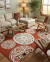 Urban Terrace Collection Area Rug -  Deck Rectangle Terracotta  lifestyle 24