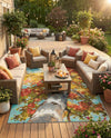 Seaside Blooms Collection Area Rug - Eden Rectangle Multi  lifestyle 17