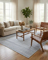 Seaside Stripes Collection Area Rug -  Boardwalk (Light Blue) Rectangle Light Blue  lifestyle 27