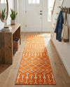 Marrakech Lattice Collection Area Rug - Medina (Orange) Runner Orange  lifestyle 30