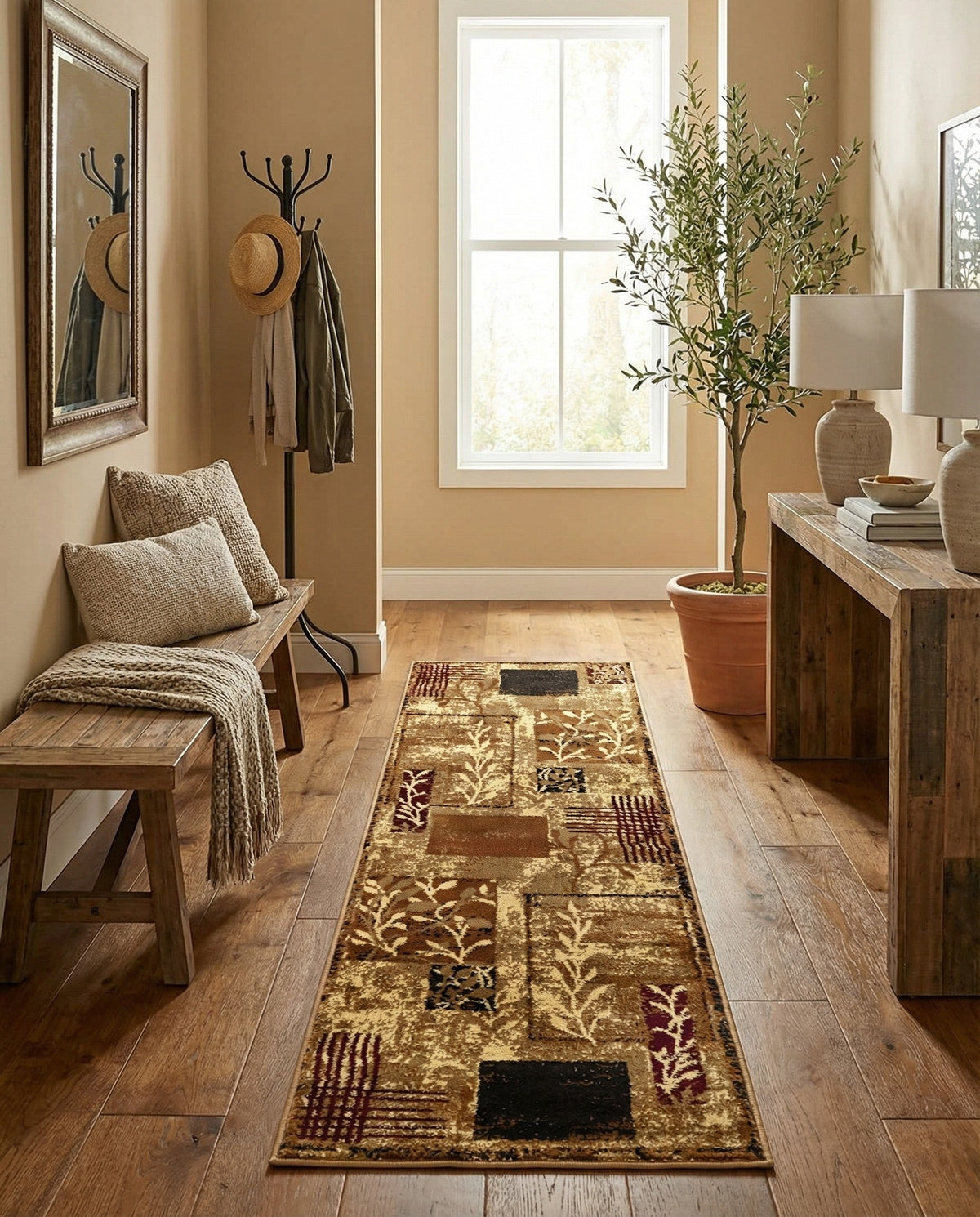 Bistro Lounge Collection Area Rug -  Affogato Runner Beige  lifestyle 133