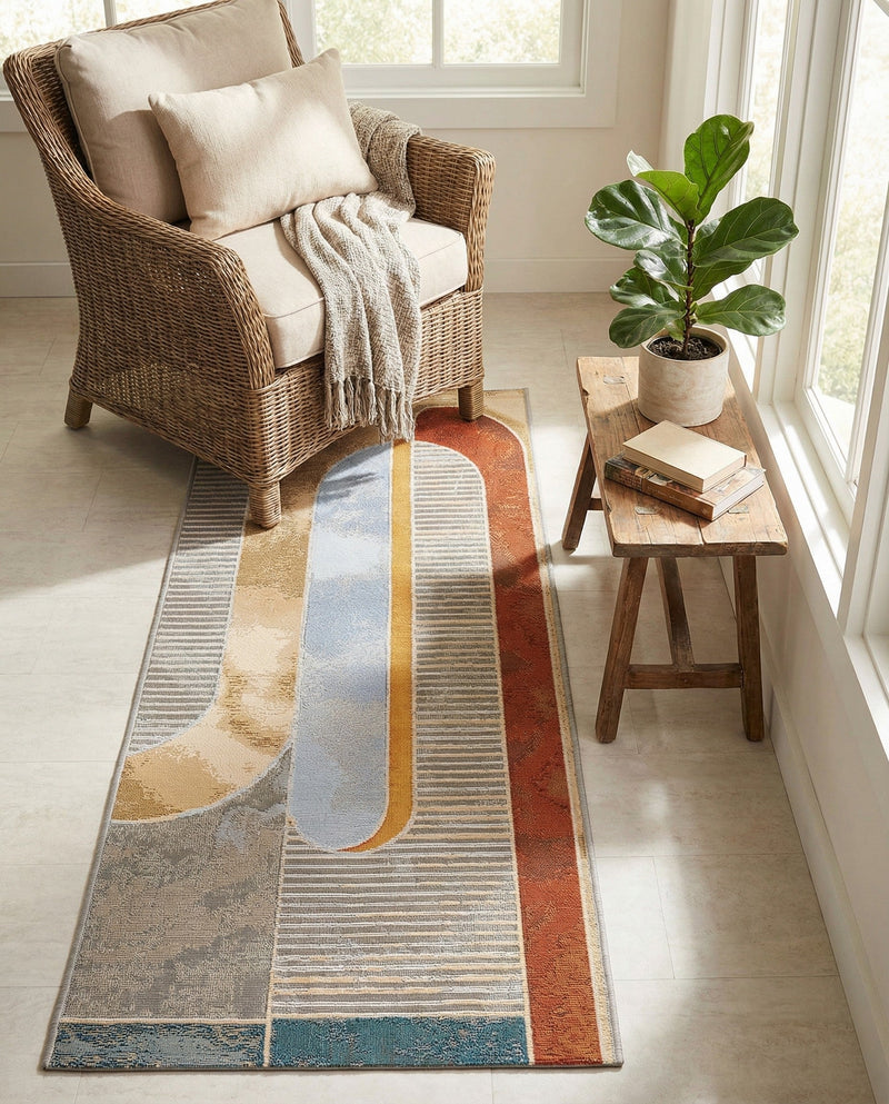 Urban Terrace Collection Area Rug -  Deck Runner Multi  lifestyle 65