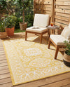 Tribal Terrace Treasures Collection Area Rug -  Incan Isle (Yellow) Rectangle Yellow  lifestyle 32