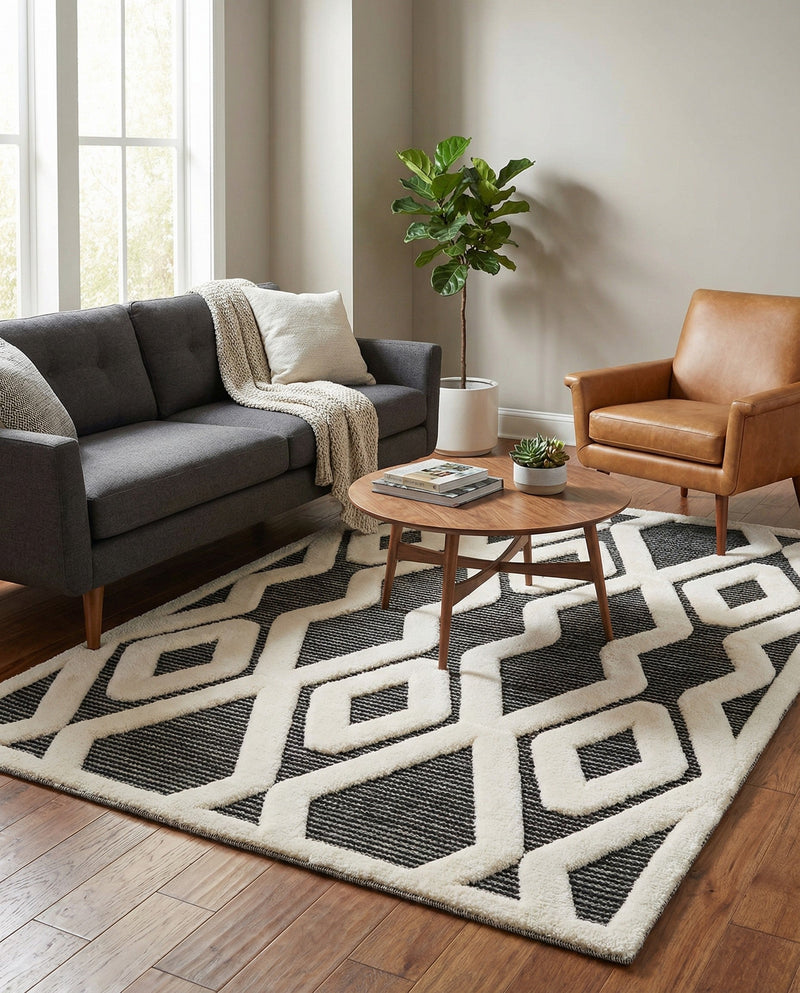 Monochrome Collection Area Rug -  Glacier Rectangle Gray  lifestyle 19