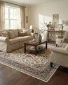 Patio Heritage Collection Area Rug -  Bower Rectangle Ivory  lifestyle 75