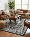 Tribal Terrace Treasures Collection Area Rug -  Incan Isle (Charcoal Gray) Rectangle Charcoal Gray  lifestyle 27