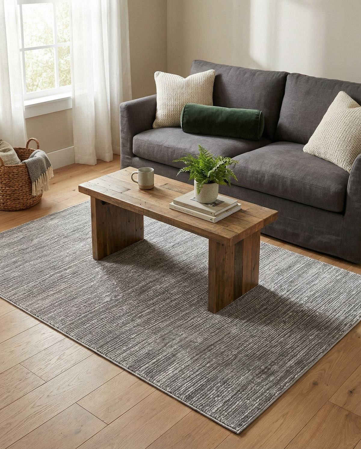 Bloomsbury Elegance Collection Area Rug -  Kensington (Gray) Rectangle Gray  lifestyle 18