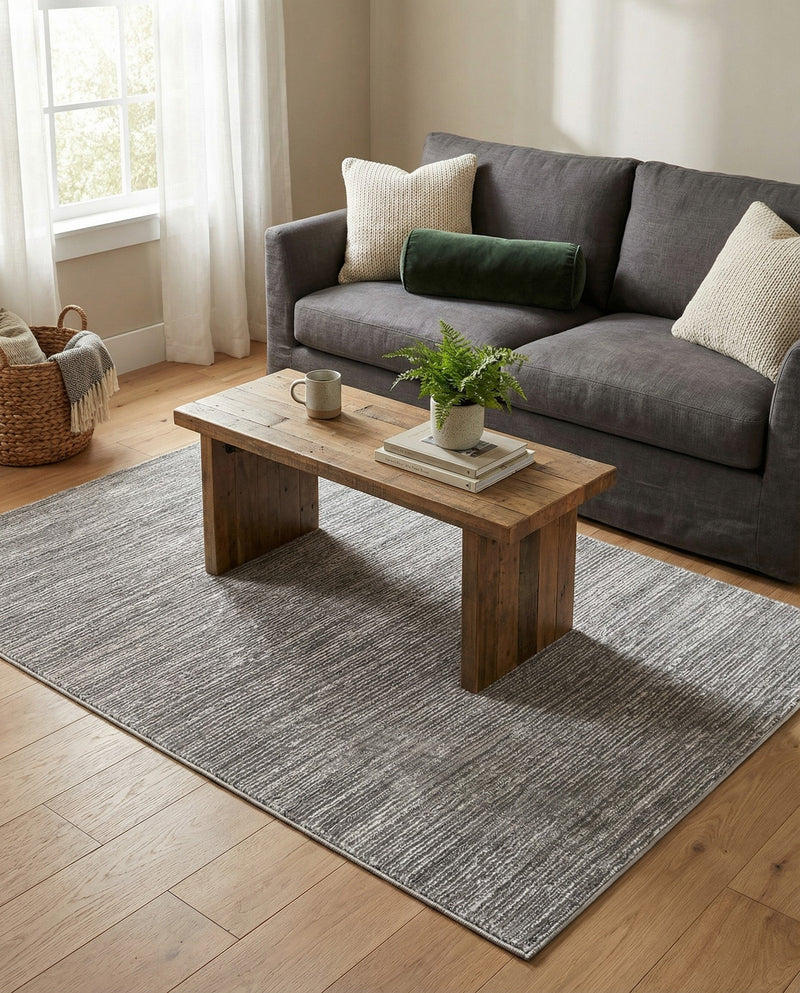 Bloomsbury Elegance Collection Area Rug -  Kensington (Gray) Rectangle Gray  lifestyle 18
