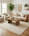 Woven Seaside Jute Collection Area Rug - Savannah (White) Rectangle White  lifestyle 3