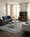 Hollywood Luxe Collection Area Rug - Sunset (Gray Silver) Rectangle Gray Silver  lifestyle 14