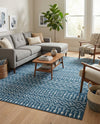 Marrakech Lattice Collection Area Rug - Medina (Blue) Rectangle Blue  lifestyle 3