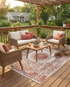 Patio Heritage Collection Area Rug -  Lafayette (Rust Red) Rectangle Rust Red  lifestyle 31