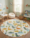 Wonder Tykes Collection Area Rug -  Pastiche Round Ivory  lifestyle 53