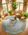 Caribbean Breeze Collection Area Rug -  Calypso Round Gray  lifestyle 39