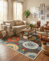 Outdoor Marrakesh Collection Area Rug -  Asilah Rectangle Gray  lifestyle 36