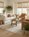 Patio Heritage Collection Area Rug - Santorini Rectangle Khaki  lifestyle 8
