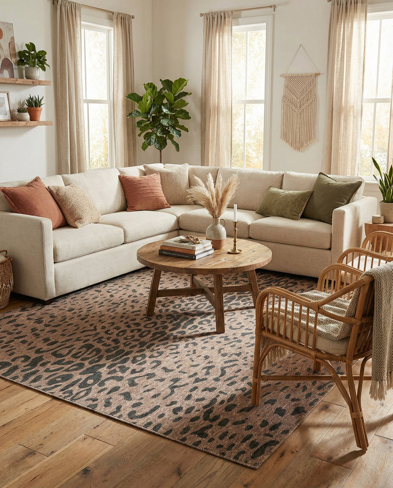 Savannah Escape Collection Area Rug - Serengeti Rectangle Natural  lifestyle 27