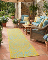 Urban Oasis Rugs Collection Area Rug -  Penthouse (Yellow and Aqua) Runner Yellow and Aqua  lifestyle 54