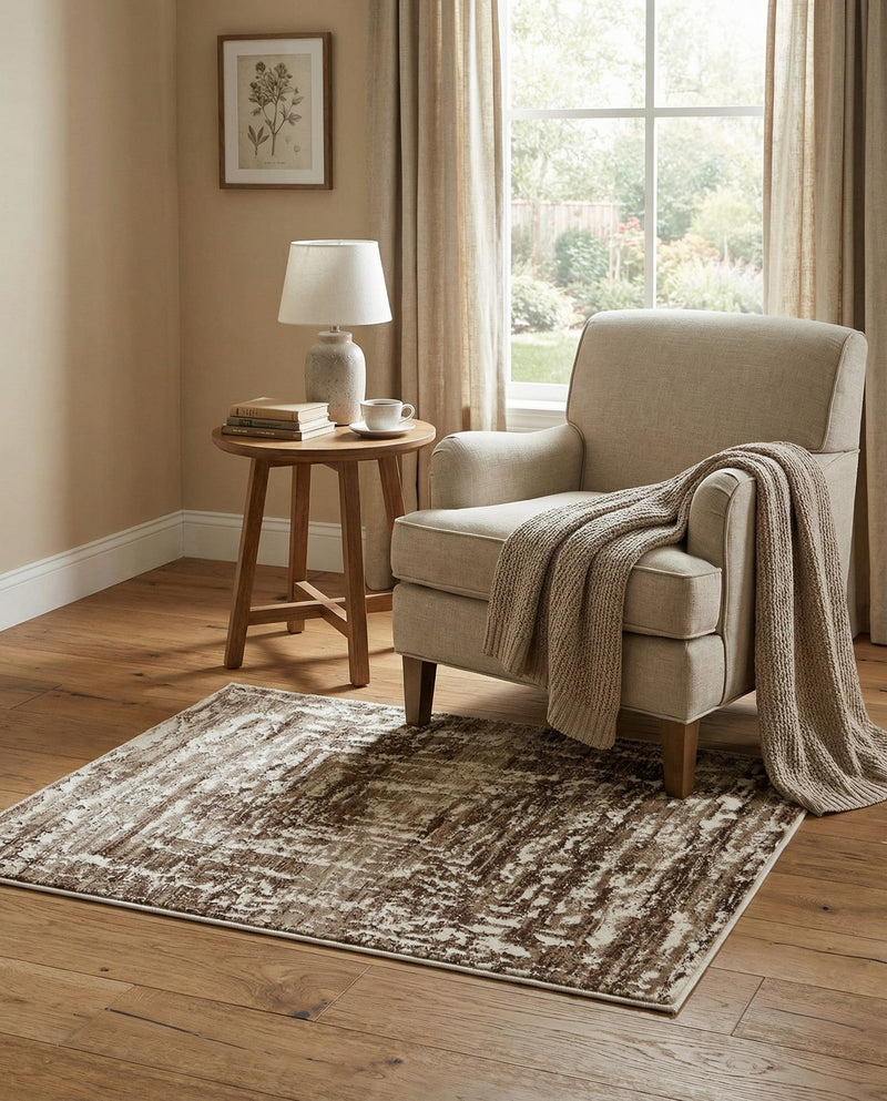 Sanctuary Retreat Collection Area Rug -  Asylum Rectangle Chocolate Brown  lifestyle 48