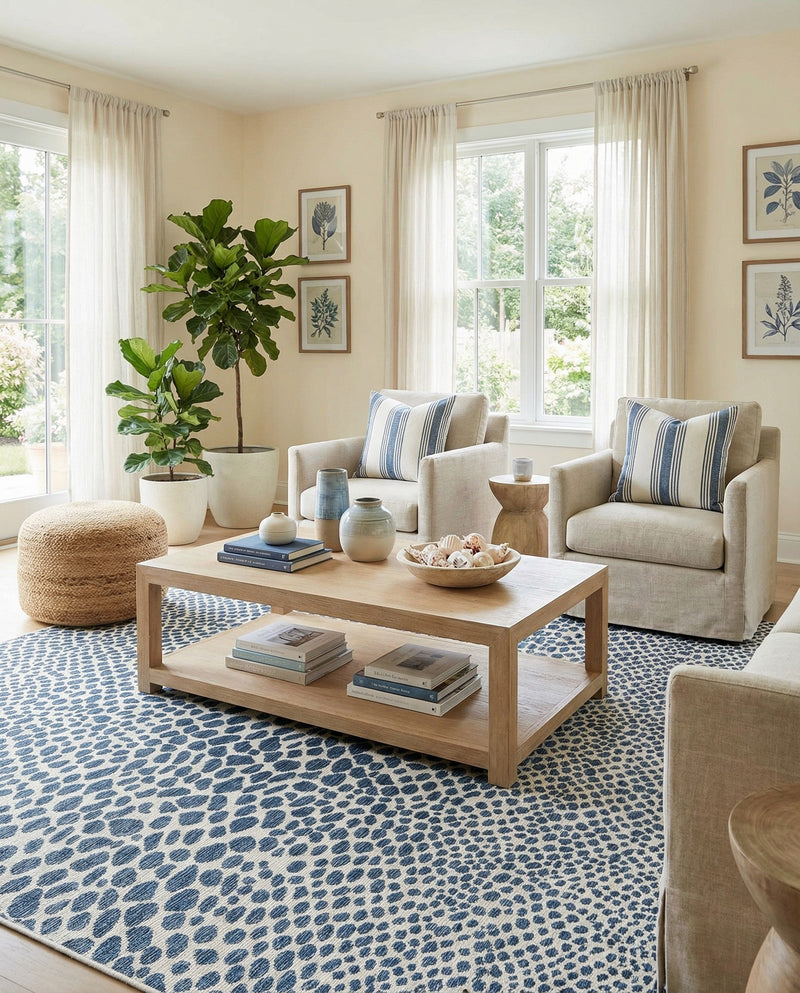 Urban Oasis Rugs Collection Area Rug -  Terrace (Blue) Square Blue  lifestyle 26