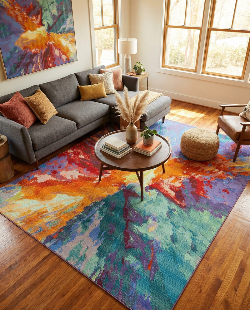 Urban Terrace Collection Area Rug -  Laneway Rectangle Multi  lifestyle 47