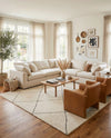 Zouina Berber Wool Collection Area Rug - Atlas Rectangle Ivory and Black  lifestyle 4