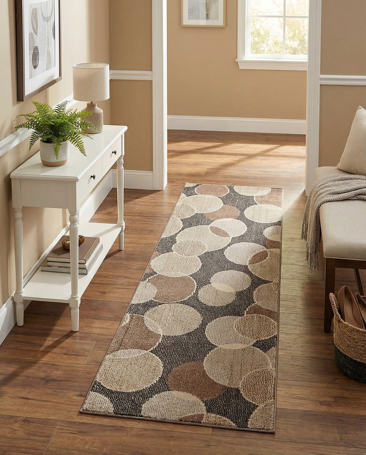 Chromatic Oasis Collection Area Rug -  Zephyr Runner Gray  lifestyle 127