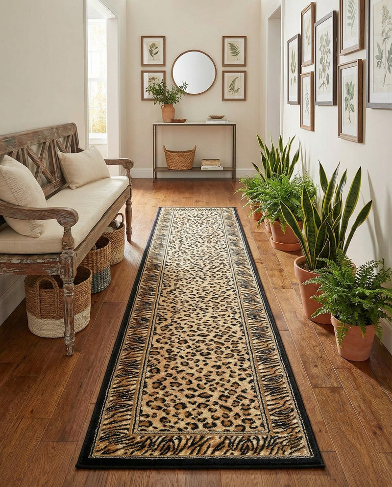 Savannah Sojourn Collection Area Rug -  Chobe Runner Light Brown  lifestyle 48